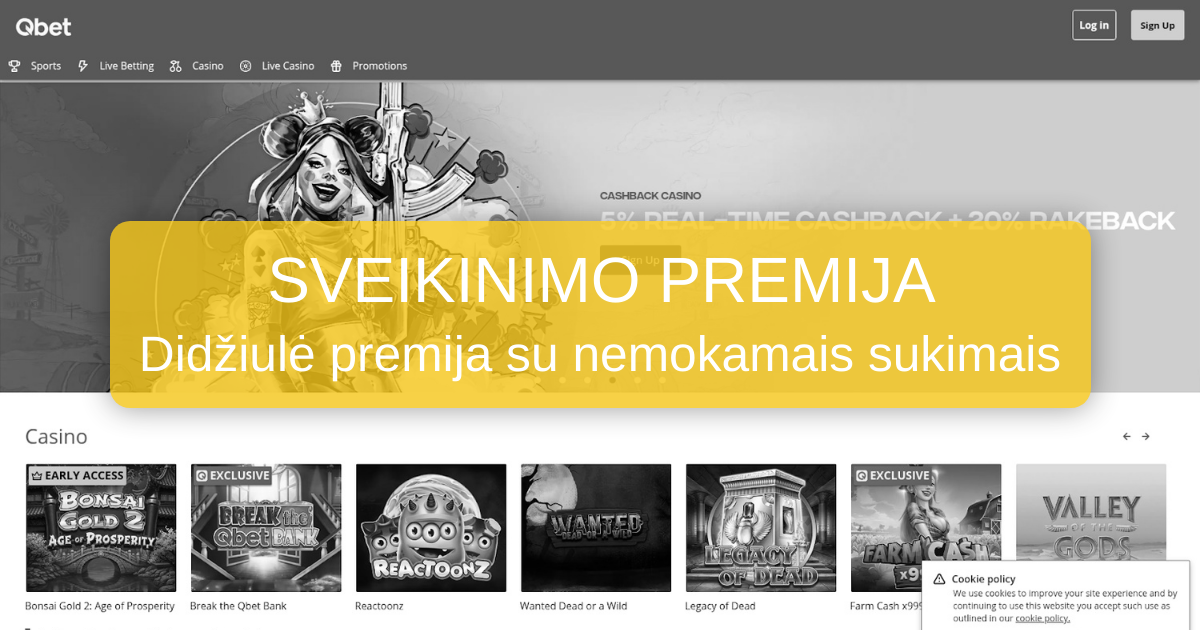 QBet Casino Lietuvos žaidėjams