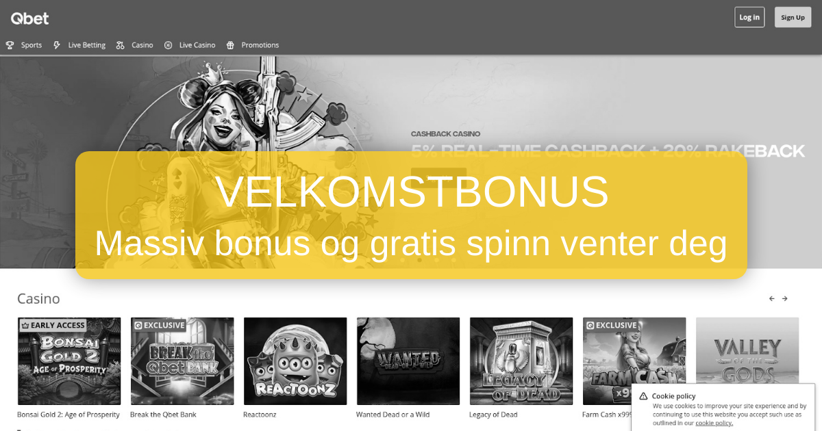 QBet Casino for norske spillere