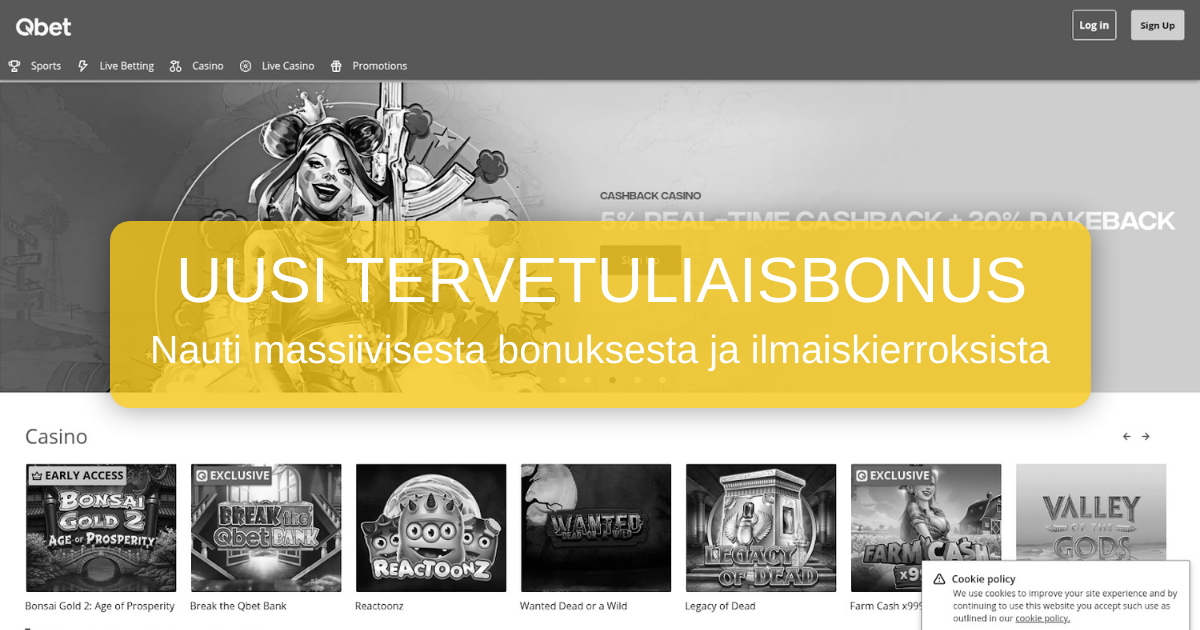 QBet Casino suomalaisille pelaajille